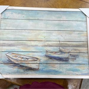 Wall Art - Row boats on water